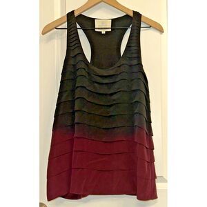 Madison Marcus Women Size Small Ombre Racerback Tiered Silk Sleeveless Tank‎ Top